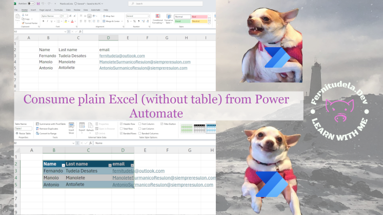 Consume / Read plain Excel (without table) from Power Automate